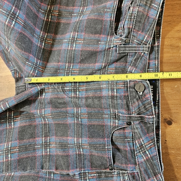 Paige Huxton Ankle Jeans Black Atlantic Tartan Plaid Size 27 - Picture 9 of 12